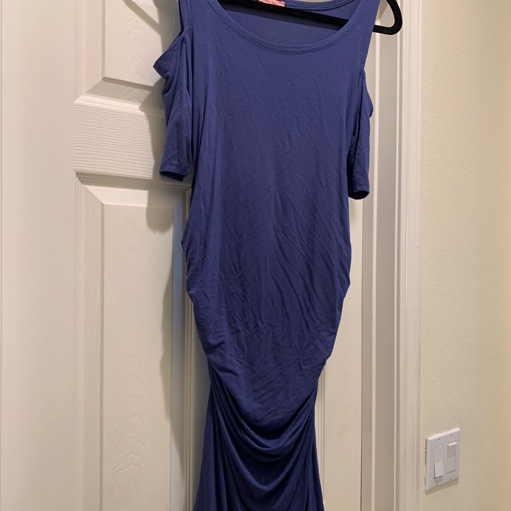 Blue maternity dress